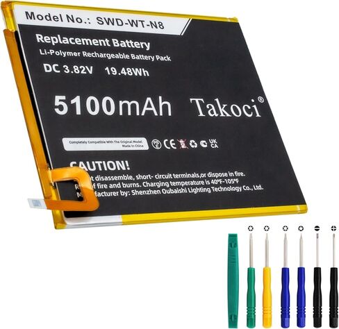 5100mAh Replacement Battery for Samsung Galaxy Tab A 8.0 2019 SM-T290 SM-T295 SM-T295C SM-T295N in Saudi Arabia