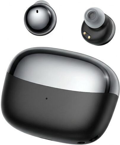 Aesthetic Upgraded Wireless Earbuds 2-in-1 with Day & Night Modes, Bluetooth 6.0 Ultra-Mini Headphones, Built in Mics & HIfi Stereo Earphones, IPX5 Waterproof All in Comfortable Ear buds (Black) in Saudi Arabia