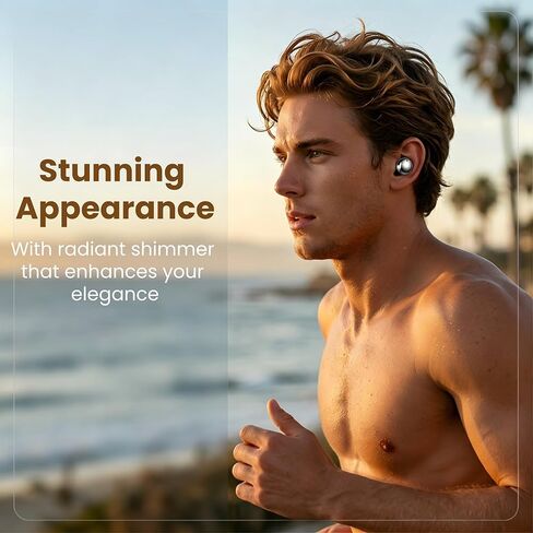 Aesthetic Upgraded Wireless Earbuds 2-in-1 with Day & Night Modes, Bluetooth 6.0 Ultra-Mini Headphones, Built in Mics & HIfi Stereo Earphones, IPX5 Waterproof All in Comfortable Ear buds (Black) in Saudi Arabia