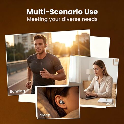 Aesthetic Upgraded Wireless Earbuds 2-in-1 with Day & Night Modes, Bluetooth 6.0 Ultra-Mini Headphones, Built in Mics & HIfi Stereo Earphones, IPX5 Waterproof All in Comfortable Ear buds (Black) in Saudi Arabia