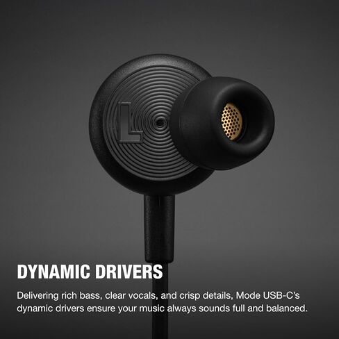 سماعات أذن سلكية USB-C من Marshall Mode - ميكروفون مدمج وملاءمة قابلة للتخصيص وسلك مقاوم للتشابك ومحركات ديناميكية | مساعد صوت | اتصال يو اس بي in Kuwait