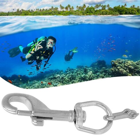 LIZEALUCKY Scuba Diving Light Torch Camera Holder Stainless Steel Clip & D Ring Shackle in Saudi Arabia