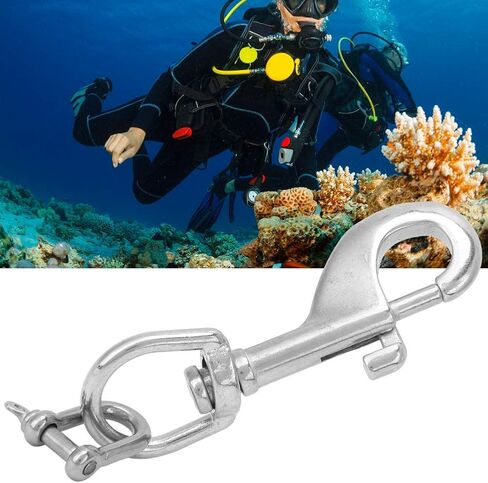 LIZEALUCKY Scuba Diving Light Torch Camera Holder Stainless Steel Clip & D Ring Shackle in Saudi Arabia