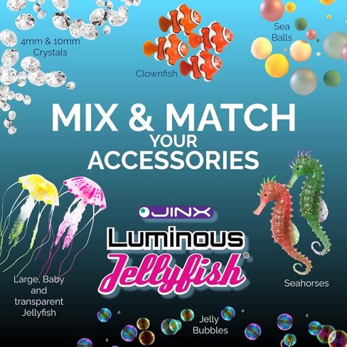 مجموعة إكسسوارات JINX LUMINUS JELLYFISH (فرس البحر + كرات البحر + فقاعات الجيلي) in Saudi Arabia