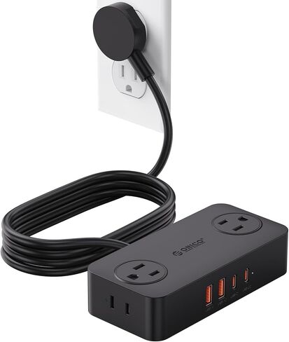 شريط طاقة ORICO مع منفذ USB، سلك تمديد بطول 5 أقدام مع منافذ متعددة للمكتب، محطة شحن 8 في 1 (AC*4، USB-C*2، USB-A*2) ملحقات سطح المكتب للمنزل والمكتب والنوم والغرفة - CPR20 أرجواني in Saudi Arabia