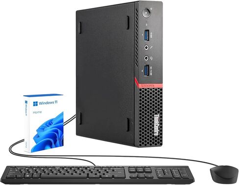 Lenovo ThinkCentre M900 Mini Desktop Computer, Intel Core i5-6500T, 8GB RAM, 250GB SSD, USB 3.0, Keyboard and Mouse, Windows 11 Home (Renewed) in Saudi Arabia