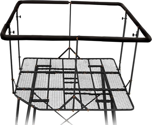 MUDDY Roost Quad Pod 10' Steel Hunting Stand with 57" x 57" Platform, Ladder Access, 2 Flex-Tek Seats, and Camo Blind, 500 Lb Weight Rating in Saudi Arabia