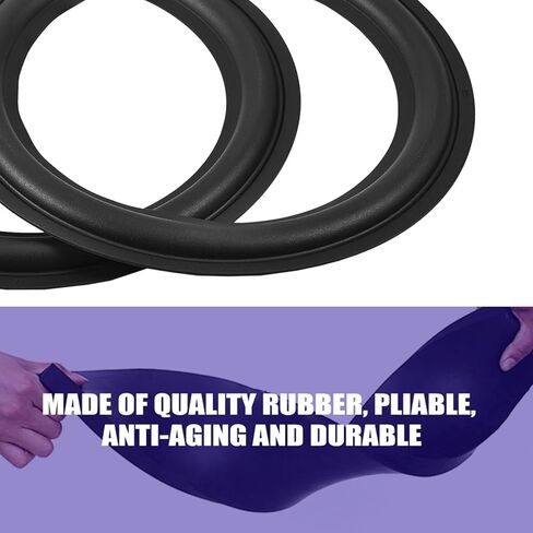 2PCS 8inch Speaker Surround Edge Repair Rubber Woofer Edge Speaker Repair Kit in Saudi Arabia