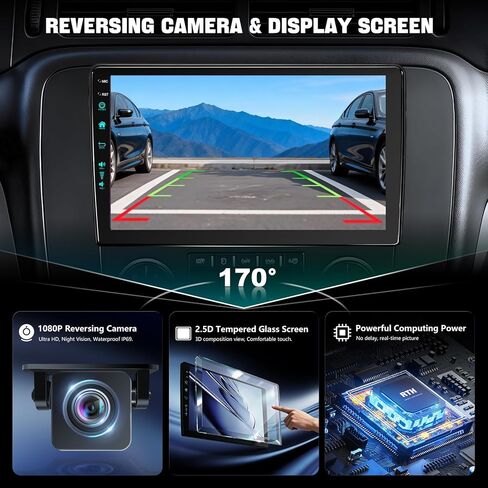 لترقية 10.2 شيفروليه سيلفرادو 2007-2013 تاهو جي إم سي سييرا يوكون راديو، 5G-WiFi6 Wireless CarPlay Android Auto QLED Car Stereo/AM/FM/Airplay/1080P (4Ram+64Rom-HD) in Saudi Arabia