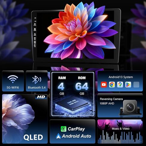 لترقية 10.2 شيفروليه سيلفرادو 2007-2013 تاهو جي إم سي سييرا يوكون راديو، 5G-WiFi6 Wireless CarPlay Android Auto QLED Car Stereo/AM/FM/Airplay/1080P (4Ram+64Rom-HD) in Saudi Arabia