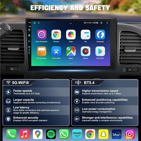 لترقية 10.2 شيفروليه سيلفرادو 2007-2013 تاهو جي إم سي سييرا يوكون راديو، 5G-WiFi6 Wireless CarPlay Android Auto QLED Car Stereo/AM/FM/Airplay/1080P (4Ram+64Rom-HD) in Saudi Arabia