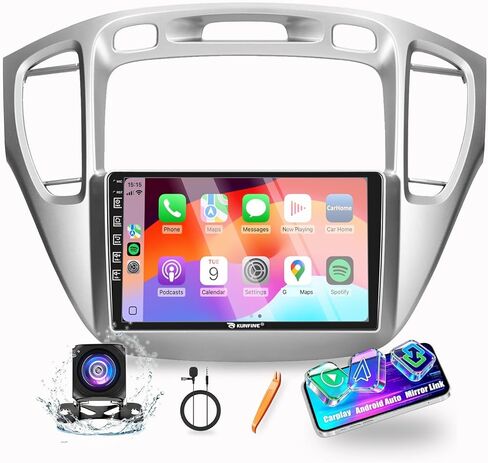 لسيارة Toyota Highlander 2001-2007 Car Play Android Auto Navigation Stereo GPS Radio Reverse Camera Display 9 "IPS Touchscreen Headunit Tablet Pad Media Player، إذا كان ذلك ممكنًا، رباعي النواة 2G+64G in Saudi Arabia