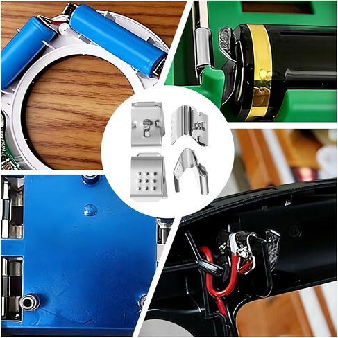 10 PCS Silver Steel Plate Spring Battery Contact Holder Accessory, AA Battery Buckle Negative Tab, Batterys Spring Replacement Buckle Plate Suitable for AA Batterys Light Radio and Digital Camera in Saudi Arabia