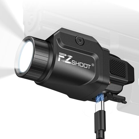 EZshoot 500 Lumens Pistol Light, Rechargeable Gun Light with Strobe Mode, Lightweight Handgun Lights Compatible with GL and Picatinny Rail, Picatinny Flashlight for Home Defense and Hunting in Saudi Arabia