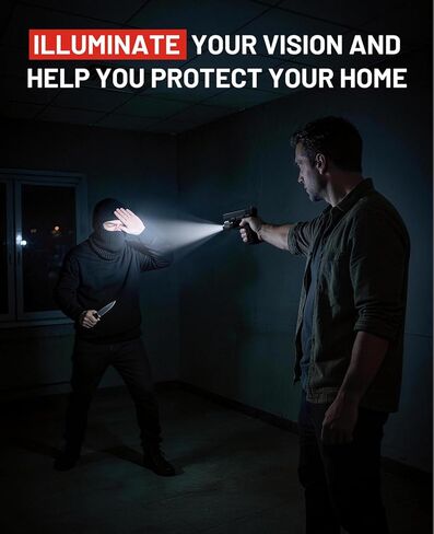 EZshoot 500 Lumens Pistol Light, Rechargeable Gun Light with Strobe Mode, Lightweight Handgun Lights Compatible with GL and Picatinny Rail, Picatinny Flashlight for Home Defense and Hunting in Saudi Arabia