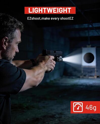 EZshoot 500 Lumens Pistol Light, Rechargeable Gun Light with Strobe Mode, Lightweight Handgun Lights Compatible with GL and Picatinny Rail, Picatinny Flashlight for Home Defense and Hunting in Saudi Arabia