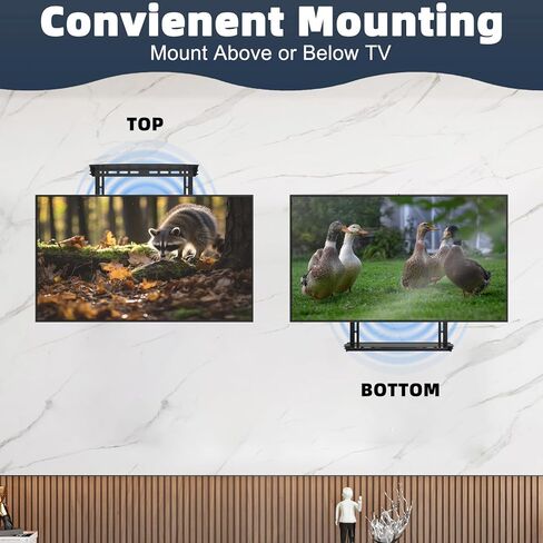 TV Wall Mount Shelf - Provides Storage Space for Set-top Boxes, DVD Players, Game Consoles, and Other Small Accessories. Sturdy Construction Supports 22 lbs in Saudi Arabia