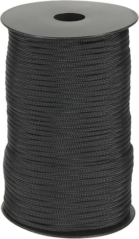 MECCANIXITY 550 Paracord 200 Feet, 4mm 7 Strand Parachutes Cord Spool Survival Strong Rope String for Camping Hiking Fishing, White/Black in Saudi Arabia