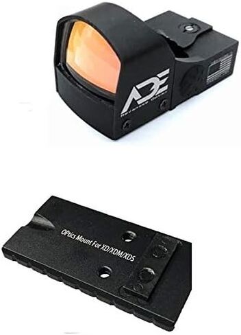 Ade Advanced Optics Crusader RD3-009 جهاز رؤية منعكس للنقطة الحمراء + لوحة تثبيت بصرية لمسدس Springfield XD، MOD.2، XDm، XDS، XDE، Hellcat (غير OSP) in Saudi Arabia