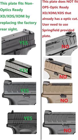 Ade Advanced Optics Crusader RD3-009 جهاز رؤية منعكس للنقطة الحمراء + لوحة تثبيت بصرية لمسدس Springfield XD، MOD.2، XDm، XDS، XDE، Hellcat (غير OSP) in Saudi Arabia