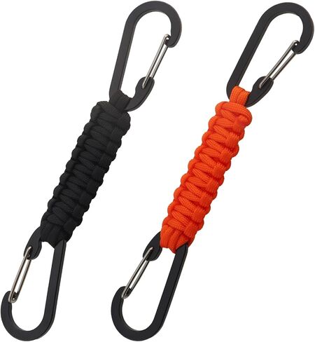 2PCS Multifunctional Paracord Braided Keyring Outdoor Climbing Carabiner for Hanging Garments Water Bottle Rucksacks Shopping Bag in Saudi Arabia