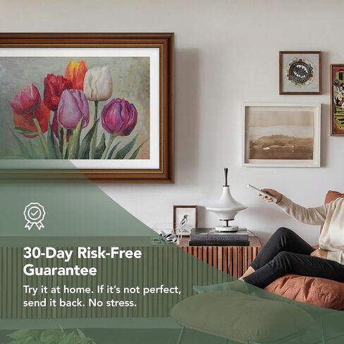 إطار تلفزيون مزخرف مصنوع يدويًا من Madrit - متوافق مع Samsung Frame وHisense CanvasTV وTCL NXTFrame وتلفزيونات LG Gallery Style (يناسب تلفزيون الإطار 2021-2025، 32 بوصة) in Kuwait