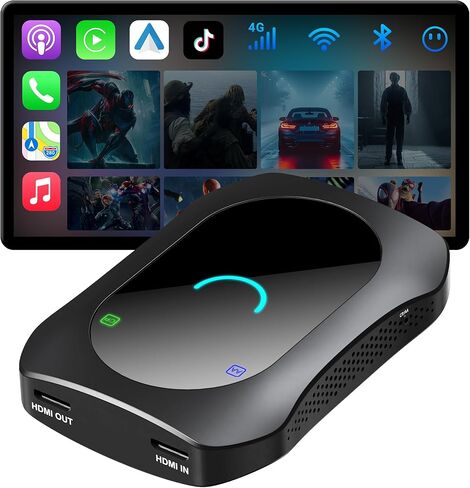 Magic AI Box, Wireless CarPlay/Android Auto Adapter, Car Video Box Supports for Netflix/YouTube/TikTok/TF Card, DriveChat AI Smart Box with GPS/Dual Bluetooth in Kuwait