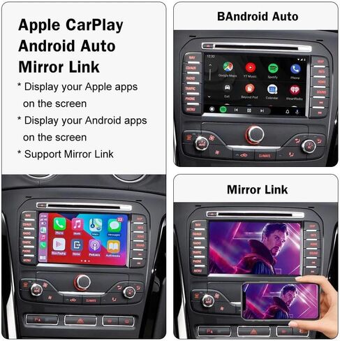 Wireless Carplay Android Auto لسيارة Ford 2013-2015 Year مع نظام Sync2، وحدة فك ترميز مجموعة Carplay التحديثية اللاسلكية، دعم الملاحة، Siri، الكاميرا in Kuwait