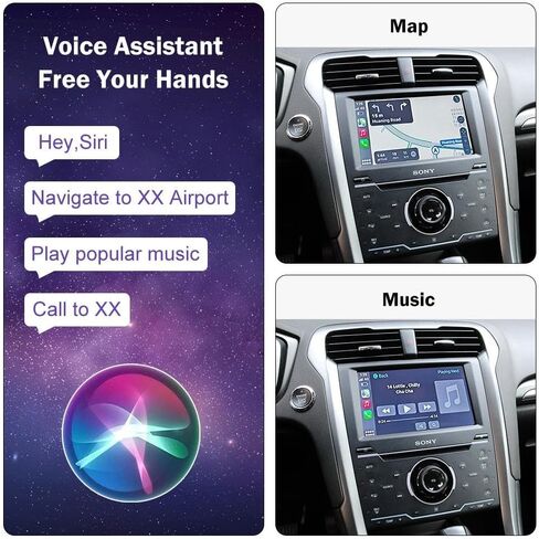 Wireless Carplay Android Auto لسيارة Ford 2013-2015 Year مع نظام Sync2، وحدة فك ترميز مجموعة Carplay التحديثية اللاسلكية، دعم الملاحة، Siri، الكاميرا in Kuwait