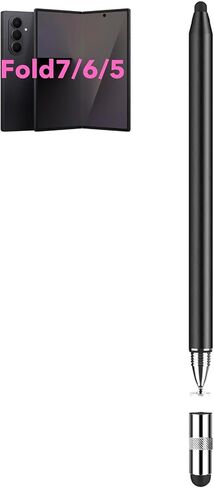 قلم شاشة 3 في 1 لهاتف Samsung Galaxy Z Fold 7 5G Fold Edition S Pen، متوافق مع Galaxy Z Fold7، Fold 6 S Pen (3 في 1/أسود) in Kuwait