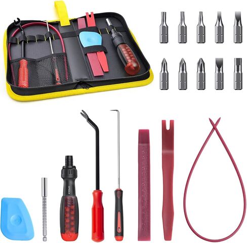 Ratchet Screwdriver 7 PCS Auto Trim Removal Tool Kit, No-Scratch Car Interior Disassembly Set for Dash Radio Audio CarPlay Screen Upgrade & Reverse Camera Installation in Saudi Arabia