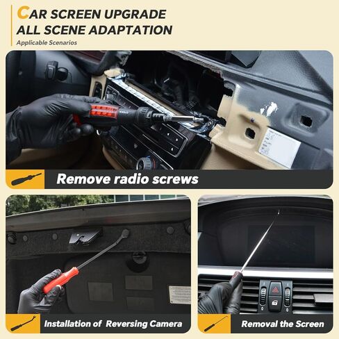 Ratchet Screwdriver 7 PCS Auto Trim Removal Tool Kit, No-Scratch Car Interior Disassembly Set for Dash Radio Audio CarPlay Screen Upgrade & Reverse Camera Installation in Saudi Arabia