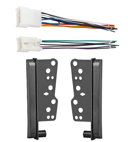 مجموعة أدوات تثبيت DIN المزدوجة مع موصل أسلاك الراديو لتحديد Toyota Camry Corolla Prius RAV4 1987-2019 Mount Aftermarket Car Stereo Wire Cable Plug in Saudi Arabia