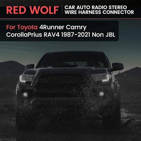 مجموعة أدوات تثبيت DIN المزدوجة مع موصل أسلاك الراديو لتحديد Toyota Camry Corolla Prius RAV4 1987-2019 Mount Aftermarket Car Stereo Wire Cable Plug in Saudi Arabia