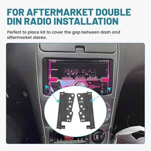 مجموعة أدوات تثبيت DIN المزدوجة مع موصل أسلاك الراديو لتحديد Toyota Camry Corolla Prius RAV4 1987-2019 Mount Aftermarket Car Stereo Wire Cable Plug in Saudi Arabia