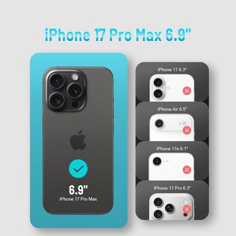 حافظة محفظة DJBEAR لهاتف iPhone 17 Pro Max مقاس 6.9 بوصة للرجال والنساء، غطاء قابل للطي الكل في واحد مع 9 فتحات للبطاقات، جيب بسحاب، حزام معصم قابل للفصل، حماية كاملة للجسم لهاتف Apple 17 Pro Max Sea Green in Kuwait