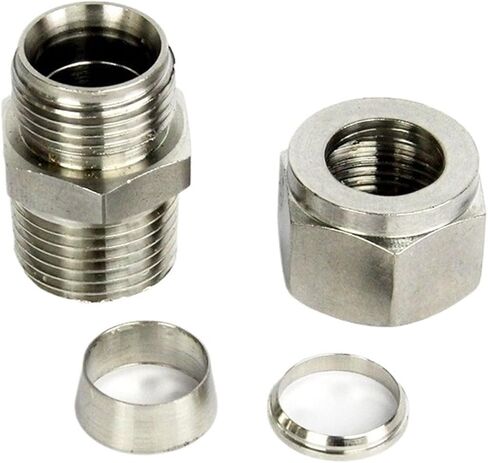 1Pcs 304 Stainless Steel Cooling Coil Straight-Through Terminal Fitting KL02004 KL01991(14mm) in Saudi Arabia