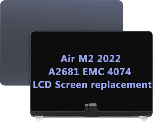 13.6" Screen Replacement for MacBook Air A2681 EMC 4074 M2 2022 LCD Display Complete Top Assembly (Midnight/Blue) in Saudi Arabia