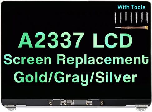 Screen Replacement for MacBook Air M1 A2337 2020 2021 13" EMC 3598 MGN63 MGN93 MGND3 MGN73 MGNA3 MGNE3 LCD Display Assembly Kit (Silver) in Saudi Arabia