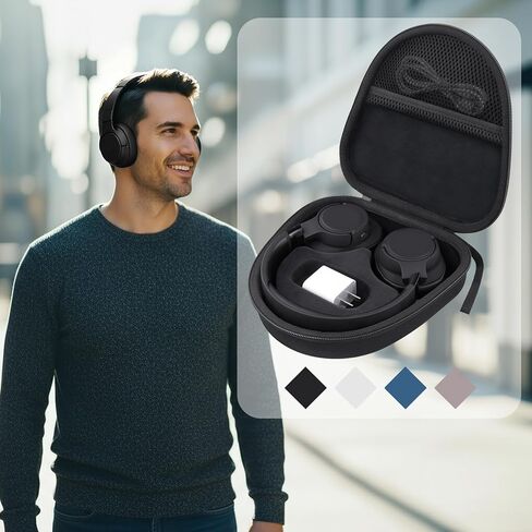 حقيبة حمل صلبة لسماعات الرأس اللاسلكية JBL Tune 720BT 520BT 770NC 670NC 510BT / Live 770NC 780NC 680NC 670NC، منظم تخزين السفر مقاوم للصدمات بتصميم محمول، أسود in Kuwait