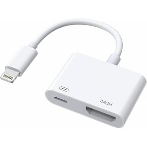 محول Lightning إلى HDMI لأجهزة iPhone إلى التلفزيون، [معتمد من Apple MFi] محول كابل AV رقمي 1080P Lightning DVI HDTV لأجهزة iPhone 14 13 12 11 XS XR X 8 إلى شاشة عرض تلفزيون عالية الدقة in Kuwait