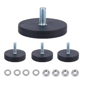 8 Pack Rubber Coated Neodymium Magnets with 1/4"-20 Thread Hole, 30LBS Strong Mounting Magnetic Base for Light Bar, Camera, PTZ, Tools, Car Use – 1.69 Inch Heavy Duty Adhesive Magnet Holder in Saudi Arabia