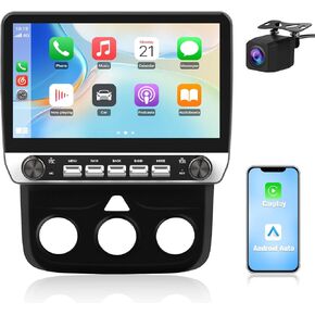 راديو سيارة Android 15 لسيارة Dodge Ram 2013-2019 1500 2500 3500، ستيريو 10 بوصة مع مفاتيح ومقابض، 2 جيجابايت + 64 جيجابايت، CarPlay Android Auto GPS FM WiFi SWC (يناسب فقط التيار المتردد اليدوي) in Kuwait