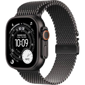 Apple Watch Ultra 3 [GPS + Cellular 49mm] Rugged Titanium Case with Black Titanium Milanese Loop, L (Renewed) in Saudi Arabia