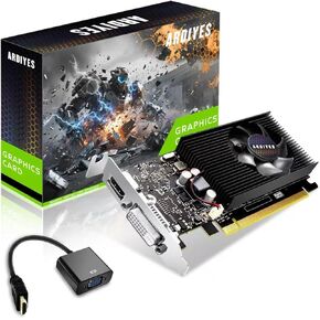بطاقة رسومات GT 1030 منخفضة الحجم 4 جيجابايت DDR4 64 بت، HDMI وDVI-D، PCIe 3.0 x4، عامل شكل صغير (SFF) بناء كمبيوتر مكتبي متعدد الشاشات (بدون ألعاب) in Kuwait