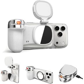 Magnetic Phone Camera Grip + Magnetic Selfie Light Bundle Kit Compatible with iPhone Magsafe/Android with Detachable Wireless Shutter Remote and Convenient Keychain Hook in Kuwait