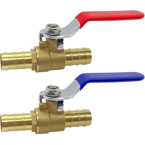 2PCS LF Brass 1/2 Inch PEX Barb Full Port Shut Off Ball Valve Pipe Crimp Fitting for Hot and Cold Water in Saudi Arabia