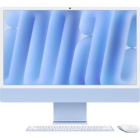 Apple iMac 2024 مع شريحة Apple M4 مع وحدة معالجة مركزية 8 النواة ووحدة معالجة رسومات 8 النواة (24 بوصة، ذاكرة الوصول العشوائي 24 جيجابايت، تخزين SSD 512 جيجابايت) (QWERTY English) أزرق (متجدد) in Kuwait