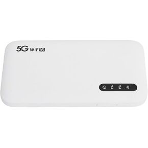 جهاز نقطة اتصال متنقلة 5G WiFi 6 متنقل عالي السرعة، تنزيل 2.77 جيجابت في الثانية، بطارية 6100 مللي أمبير في الساعة، يدعم 16 جهازًا، فتحة SIM نانو، للسفر والمنزل والمكتب in Kuwait