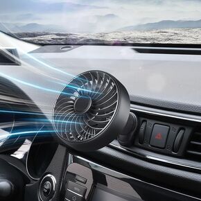 USB Car Vent Fan with Hook Mount, Secure Vent Clip Portable Fan for Car,5V/1A Cooling Clip Fans for Car, 3 Adjustable Speed, 360° Rotatable Clip-on Cooler for Most Vehicle Van Truck SUV RV in Kuwait